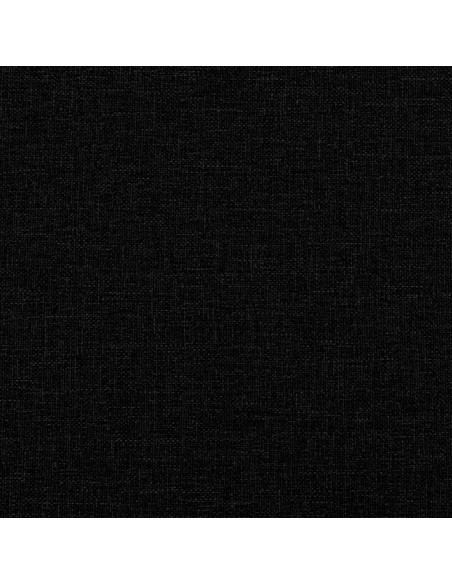 Struttura Letto Pouf con Materasso Nero 120x200 cm in Tessuto