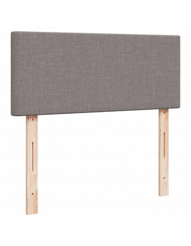 Pouf Letto con Materasso e LED Tortora 120x190cm in Tessuto