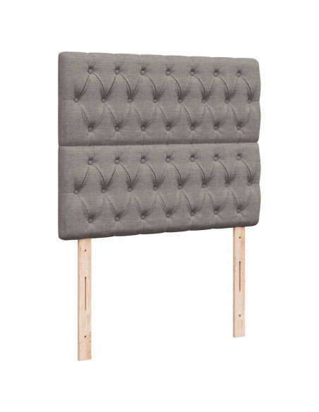 Struttura Letto Pouf con Materasso Tortora 120x200cm in Tessuto