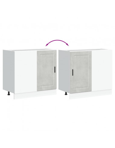 Base da Cucina Porto Grigio Cemento in Legno Multistrato