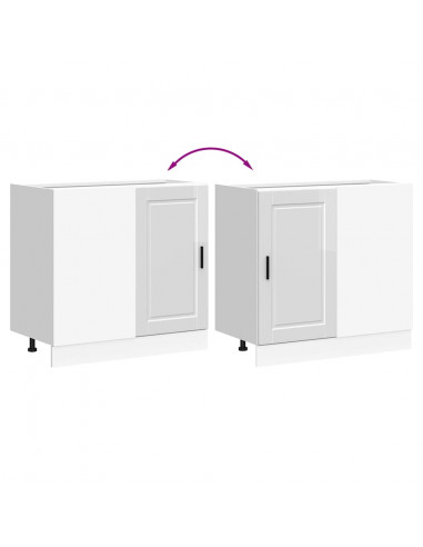 Base da Cucina Porto Bianco Lucido in Legno Multistrato