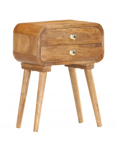 Comodino 40x30x58 cm in Legno Massello di Mango