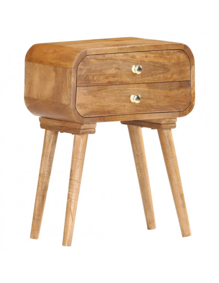Comodino 40x30x58 cm in Legno Massello di Mango