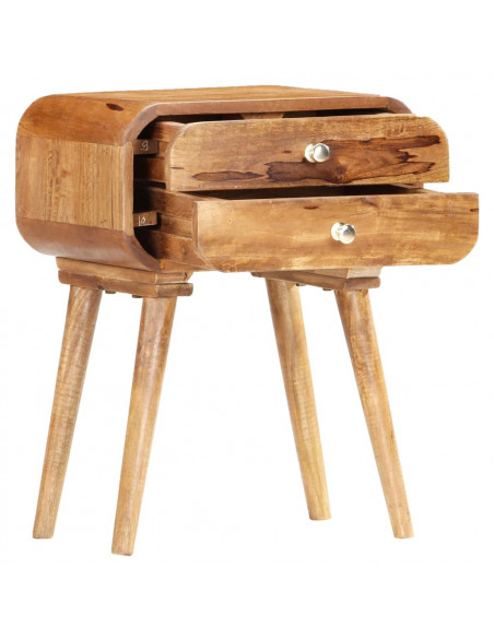 Comodino 40x30x58 cm in Legno Massello di Mango