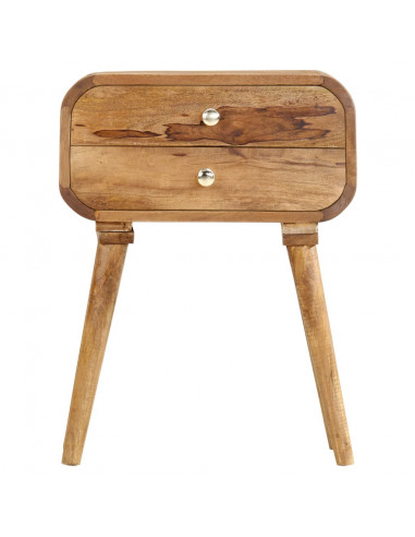 Comodino 40x30x58 cm in Legno Massello di Mango