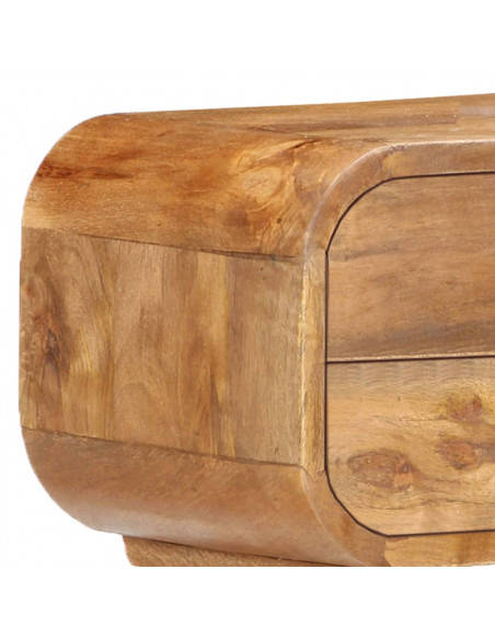 Comodino 40x30x58 cm in Legno Massello di Mango