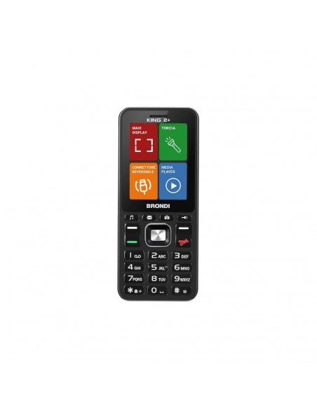 CELLULARE BRONDI KING 2+ BLACK ITALIA
