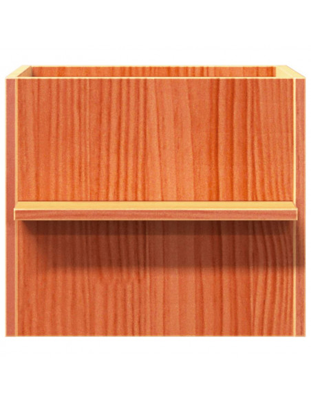 Cuccia per Gatti Marrone Cera 51x35x30cm Legno Massello di Pino
