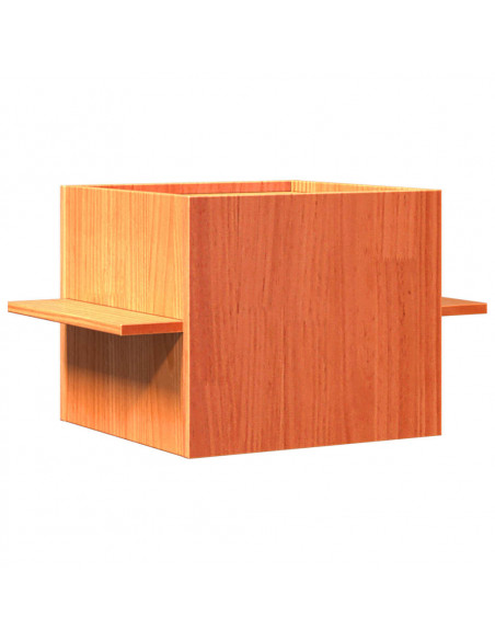 Cuccia per Gatti Marrone Cera 51x35x30cm Legno Massello di Pino