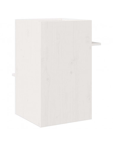 Cuccia per Gatti Bianca 43x43x60 cm in Legno Massello di Pino