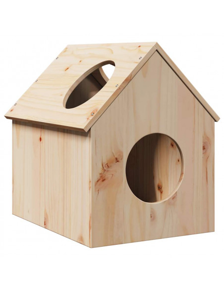 Cuccia per Gatti 41x50x50 cm in Legno Massello di Pino