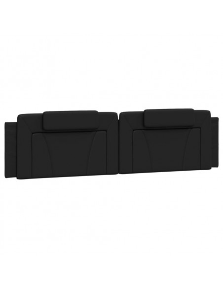 Cuscino Testiera Nero 200 cm in Similpelle