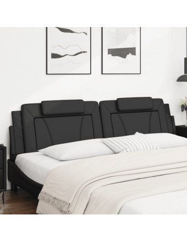 Cuscino Testiera Nero 200 cm in Similpelle