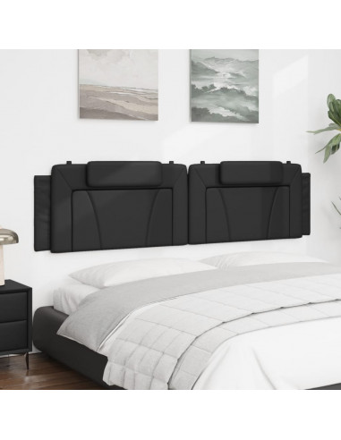 Cuscino Testiera Nero 200 cm in Similpelle