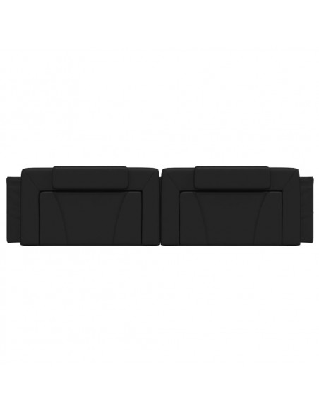 Cuscino Testiera Nero 200 cm in Similpelle