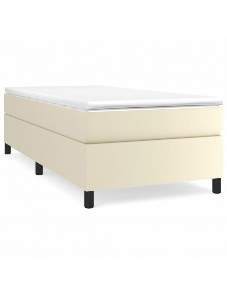 Giroletto a Molle con Materasso Crema 100x200 cm in Similpelle