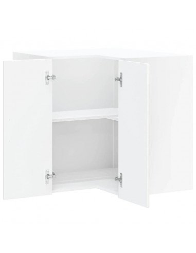 Pensile da Cucina ad Angolo Porto Bianco Lucido in Truciolato