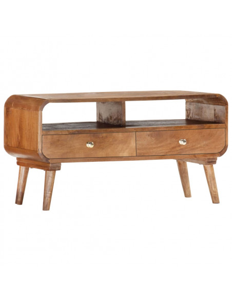 Mobile Porta TV 90x35x47 cm in Legno Massello di Mango