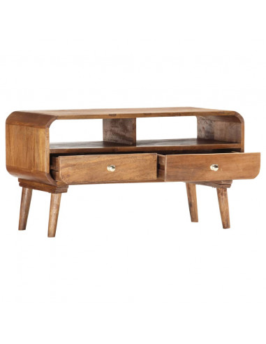 Mobile Porta TV 90x35x47 cm in Legno Massello di Mango