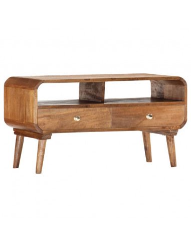 Mobile Porta TV 90x35x47 cm in Legno Massello di Mango
