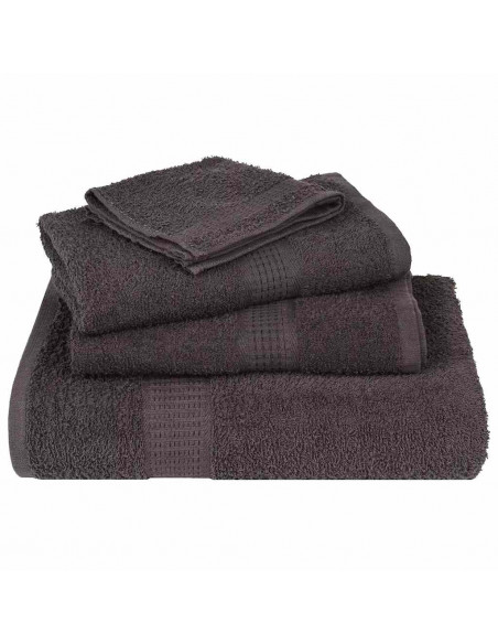 Set Asciugamani 8 pz Antracite 360 gsm 100% Cotone