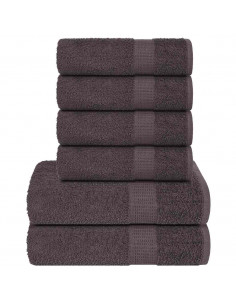 Set Asciugamani 6 pz Antracite 360 gsm 100% Cotone