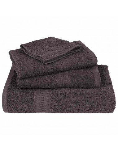 Set Asciugamani 12 pz Antracite 360 gsm 100% Cotone