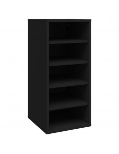 Scarpiera Nera 31,5x35x70 cm in Truciolato