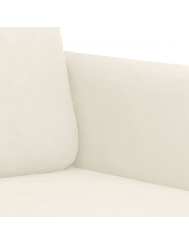 Set di Divani 3 pz Crema in Velluto
