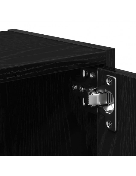 Libreria Rovere Nero 40x24x102 cm in Legno Multistrato