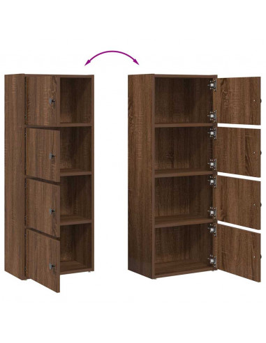 Libreria Rovere Marrone 40x24x102 cm in Legno Multistrato