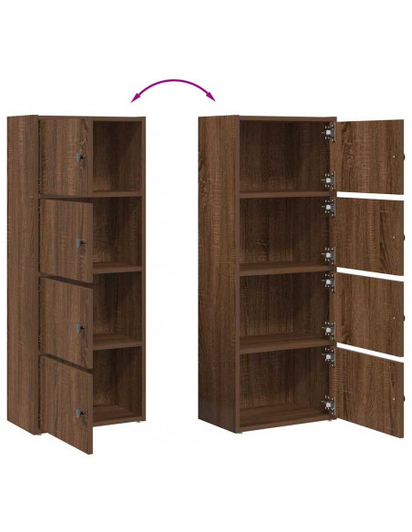 Libreria Rovere Marrone 40x24x102 cm in Legno Multistrato