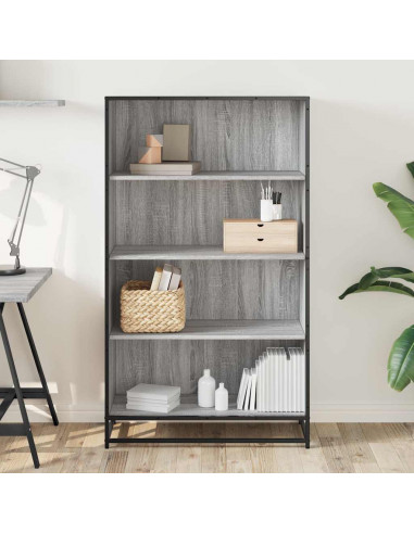 Libreria Grigio Sonoma 80,5x35x139 cm in Truciolato