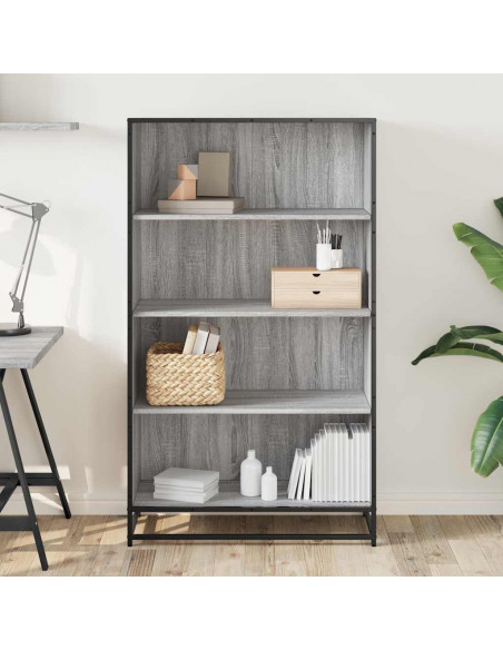 Libreria Grigio Sonoma 80,5x35x139 cm in Truciolato