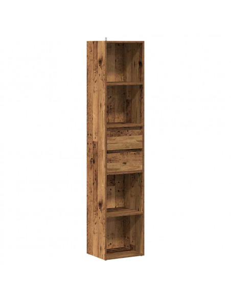 Libreria Legno Antico 36x30x171 cm in Legno Multistrato