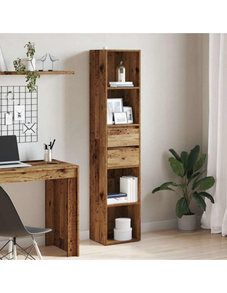 Libreria Legno Antico 36x30x171 cm in Legno Multistrato