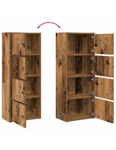 Libreria Legno Vecchio 40x24x102 cm in Legno Multistrato