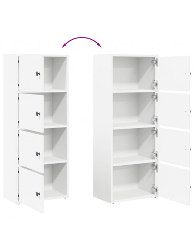 Libreria Bianca 40x24x102 cm in Legno Multistrato