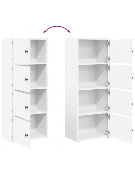 Libreria Bianca 40x24x102 cm in Legno Multistrato
