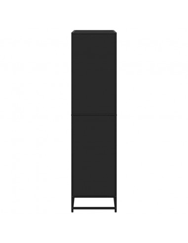 Libreria Nera 80,5x35x139 cm in Truciolato