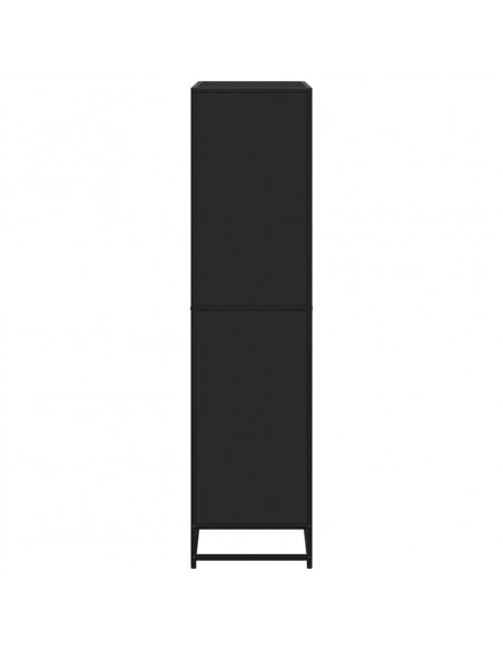 Libreria Nera 80,5x35x139 cm in Truciolato