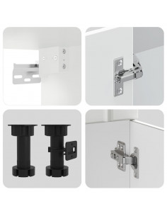 Set Mobili da Cucina 11 pz Kalmar Bianchi Legno Multistrato