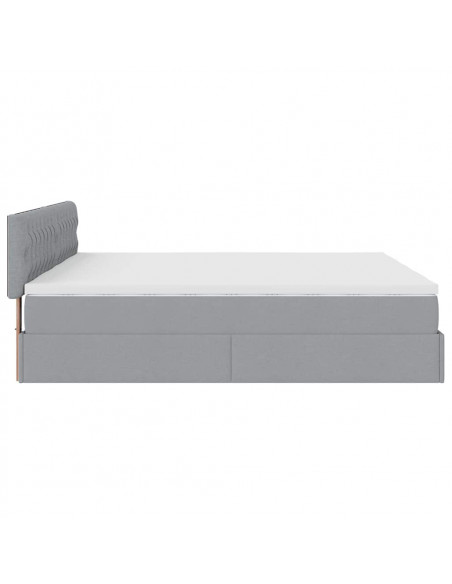 Struttura Letto Pouf con Materassi 180x200 cm in Tessuto