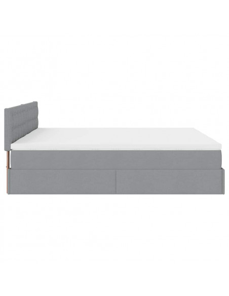 Struttura Letto Pouf con Materassi 160x200 cm in Tessuto