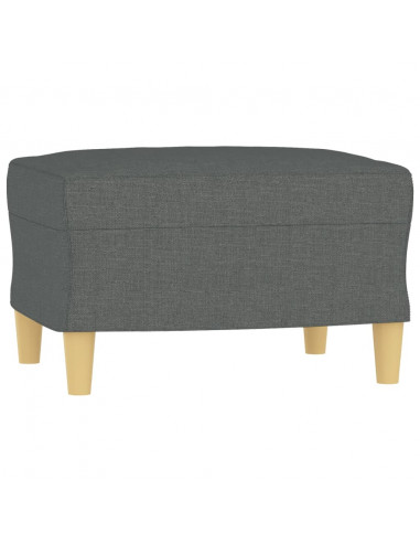 Set di Divani 3 pz con Cuscini Grigio Scuro in Tessuto