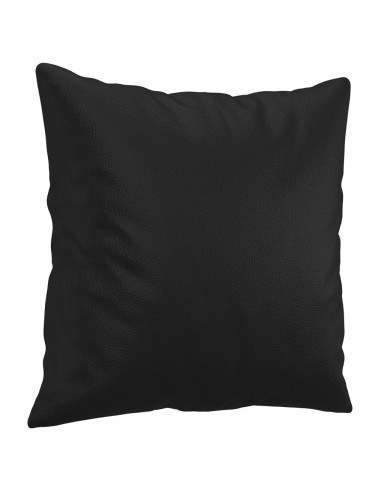Set di Divani 2 pz con Cuscini Nero in Similpelle