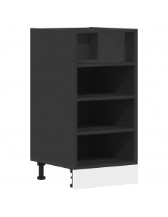 Armadio Inferiore Nero 40x44,5x81,5 cm in Legno Multistrato