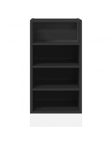 Armadio Inferiore Nero 40x44,5x81,5 cm in Legno Multistrato