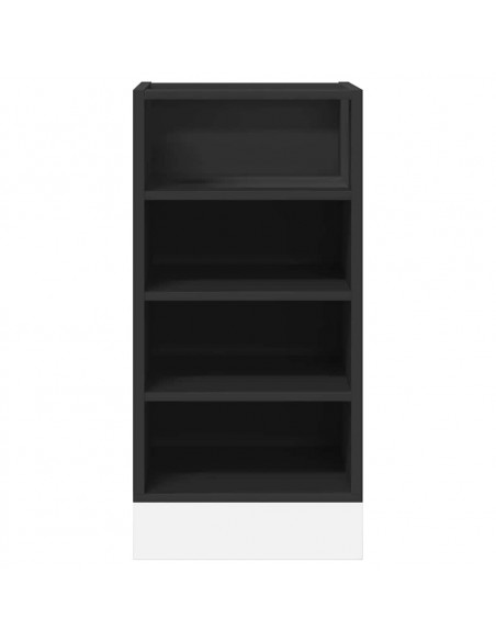 Armadio Inferiore Nero 40x44,5x81,5 cm in Legno Multistrato