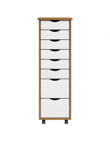 Armadietto Rotante con Cassetti MOSS ambra Legno Massello Pino